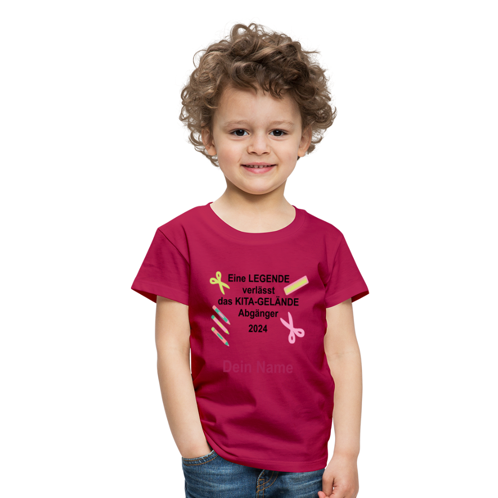 Kinder Premium T-Shirt - dunkles Pink