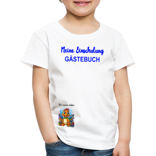 Kinder Premium T-Shirt "Gästebuch2" - weiß