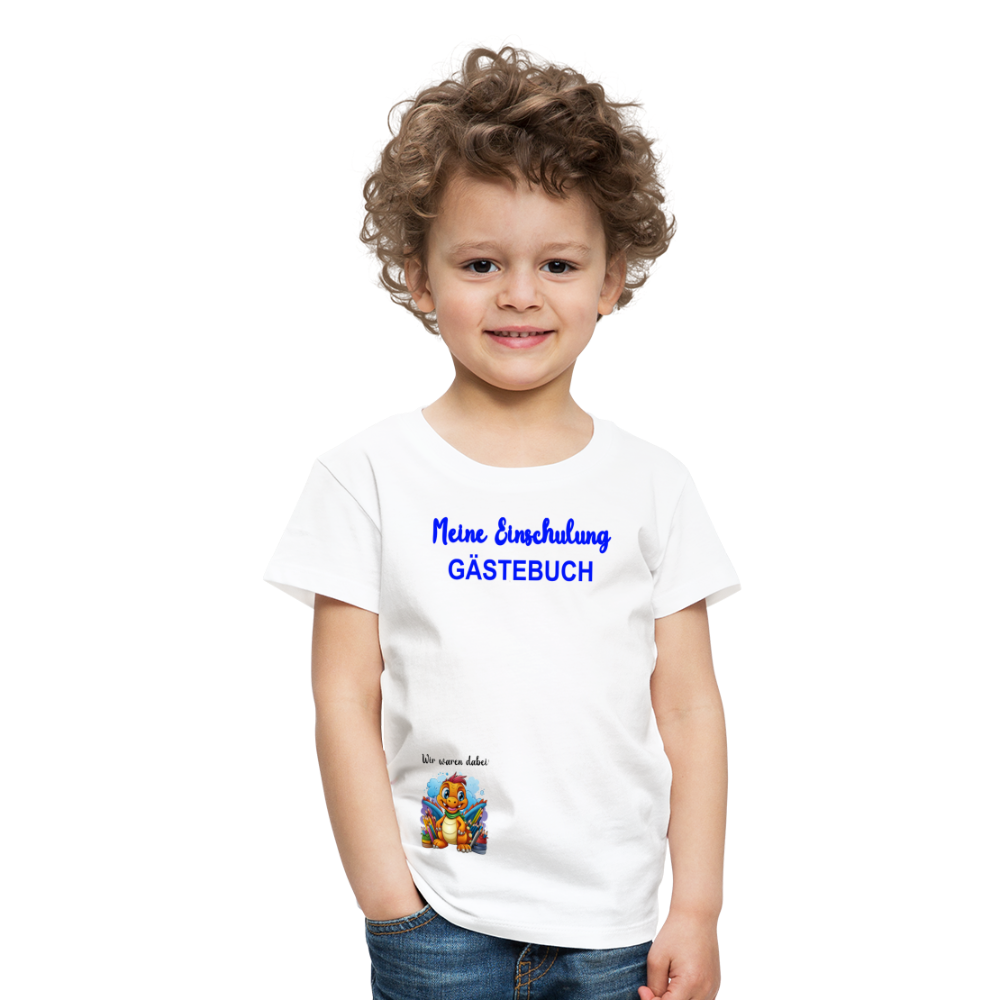 Kinder Premium T-Shirt "Gästebuch2" - weiß