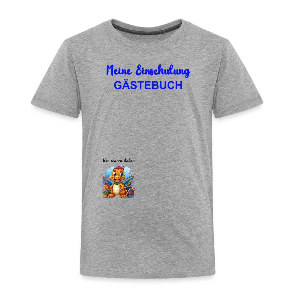 Kinder Premium T-Shirt "Gästebuch2" - Grau meliert