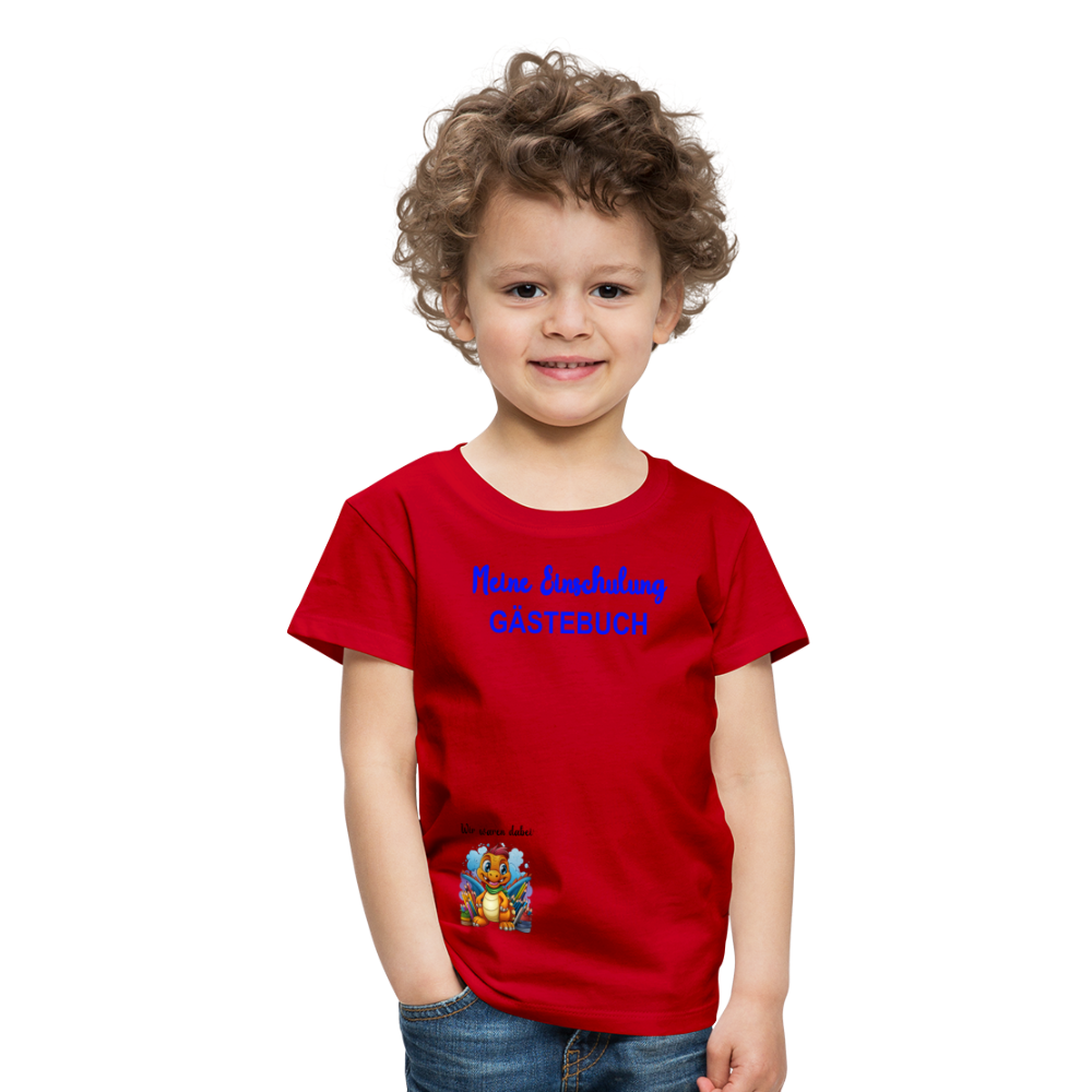 Kinder Premium T-Shirt "Gästebuch2" - Rot