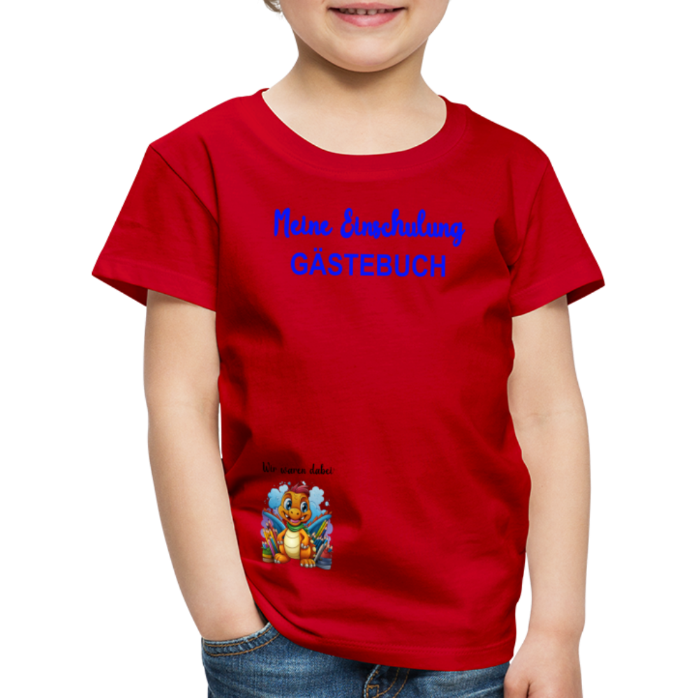 Kinder Premium T-Shirt "Gästebuch2" - Rot