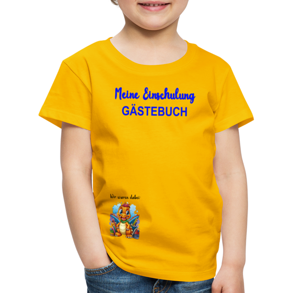 Kinder Premium T-Shirt "Gästebuch2" - Sonnengelb