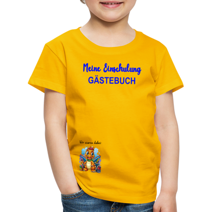 Kinder Premium T-Shirt "Gästebuch2" - Sonnengelb