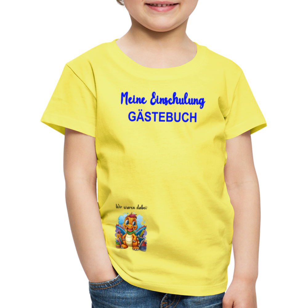 Kinder Premium T-Shirt "Gästebuch2" - Gelb