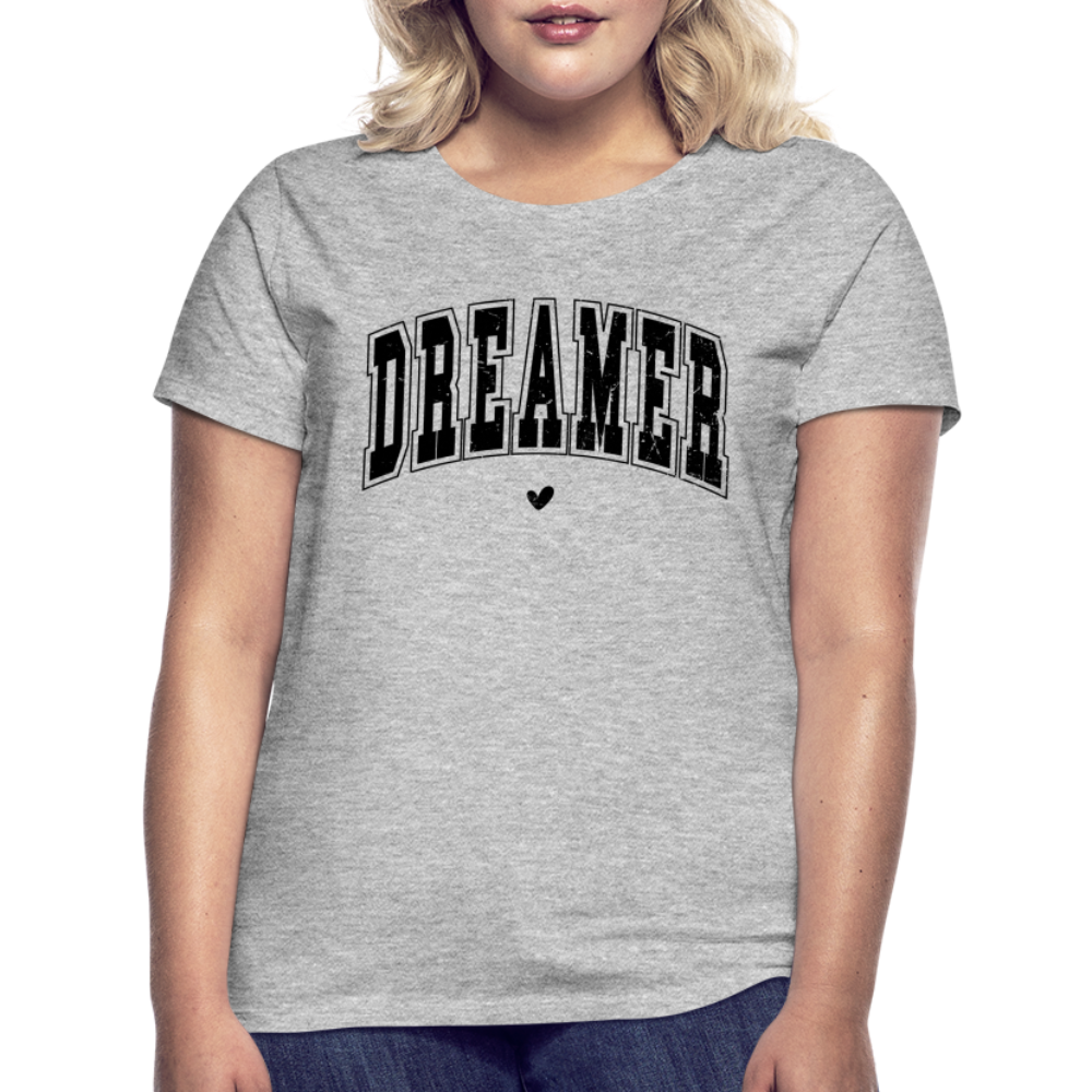 Frauen T-Shirt "DREAMER" - Grau meliert