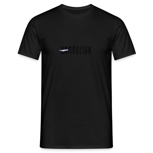 Männer T-Shirt "Unmöglich" - Schwarz