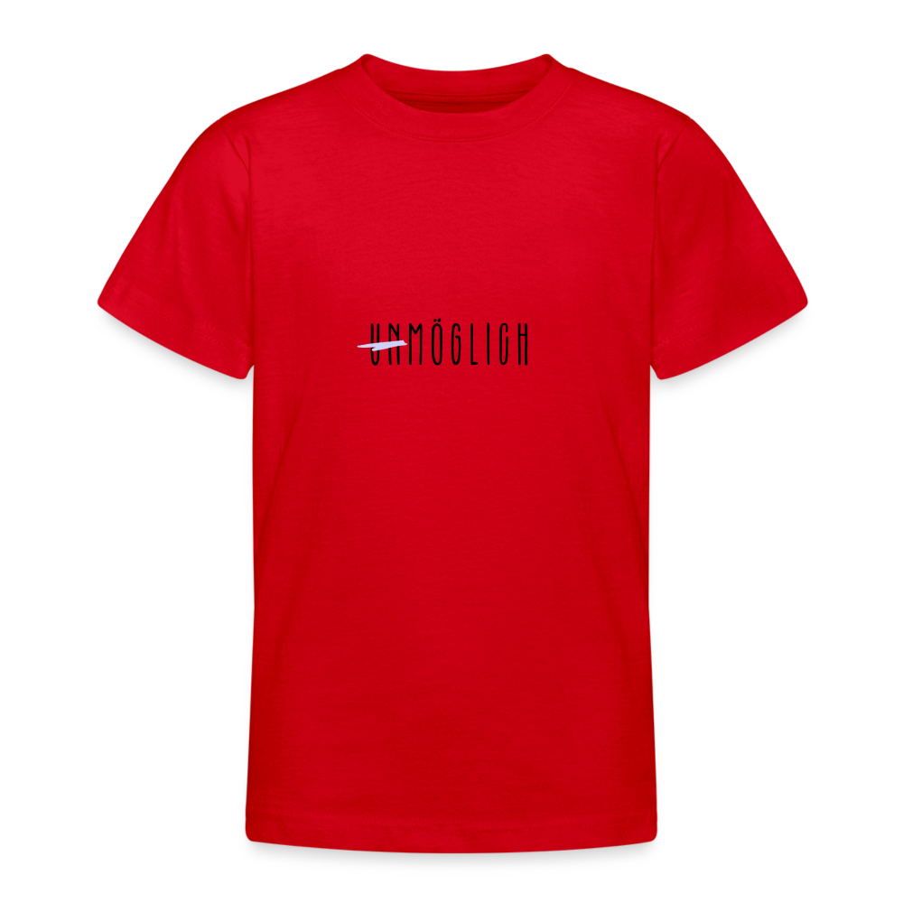 Teenager T-Shirt "Unmöglich" - Rot