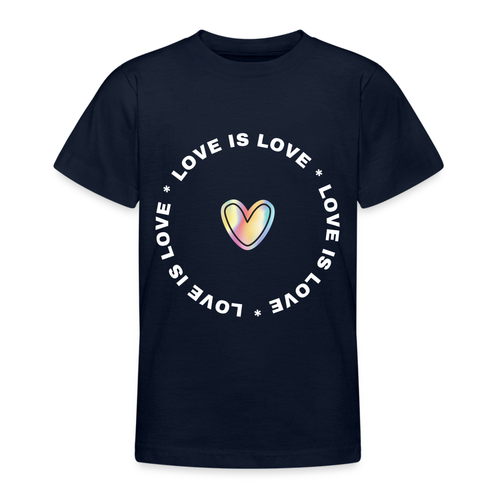 Teenager T-Shirt "Love is Love" - Navy