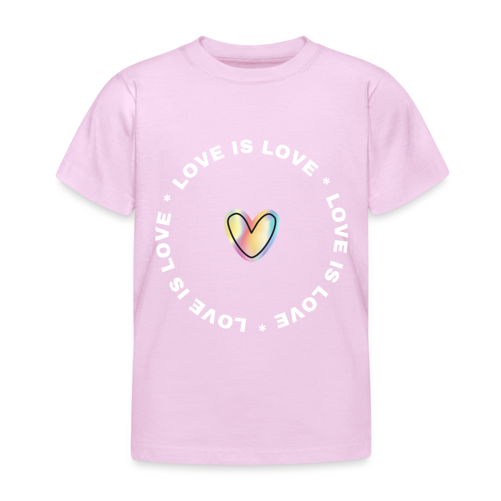 Kinder T-Shirt "Love is Love" - Hellrosa