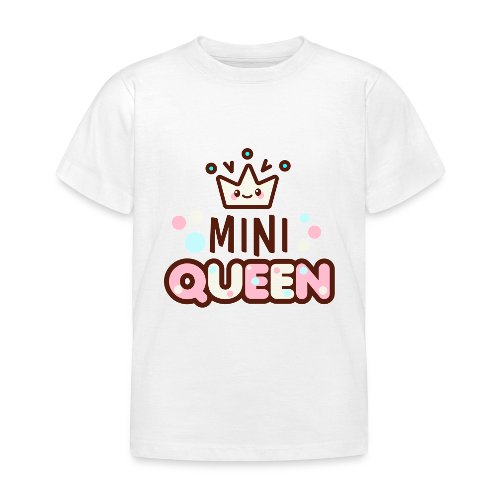 Kinder T-Shirt "Mini Queen" - weiß