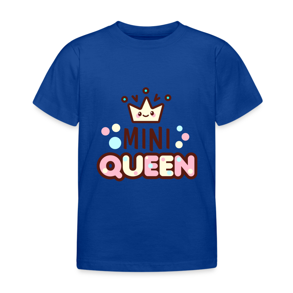 Kinder T-Shirt "Mini Queen" - Royalblau