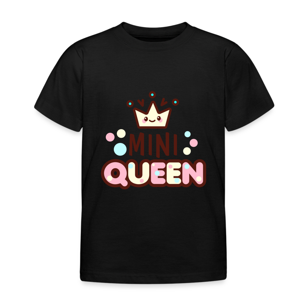 Kinder T-Shirt "Mini Queen" - Schwarz