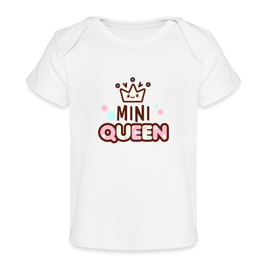 Baby Bio-T-Shirt "Mini Queen" - weiß