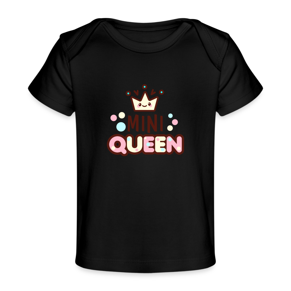 Baby Bio-T-Shirt "Mini Queen" - Schwarz