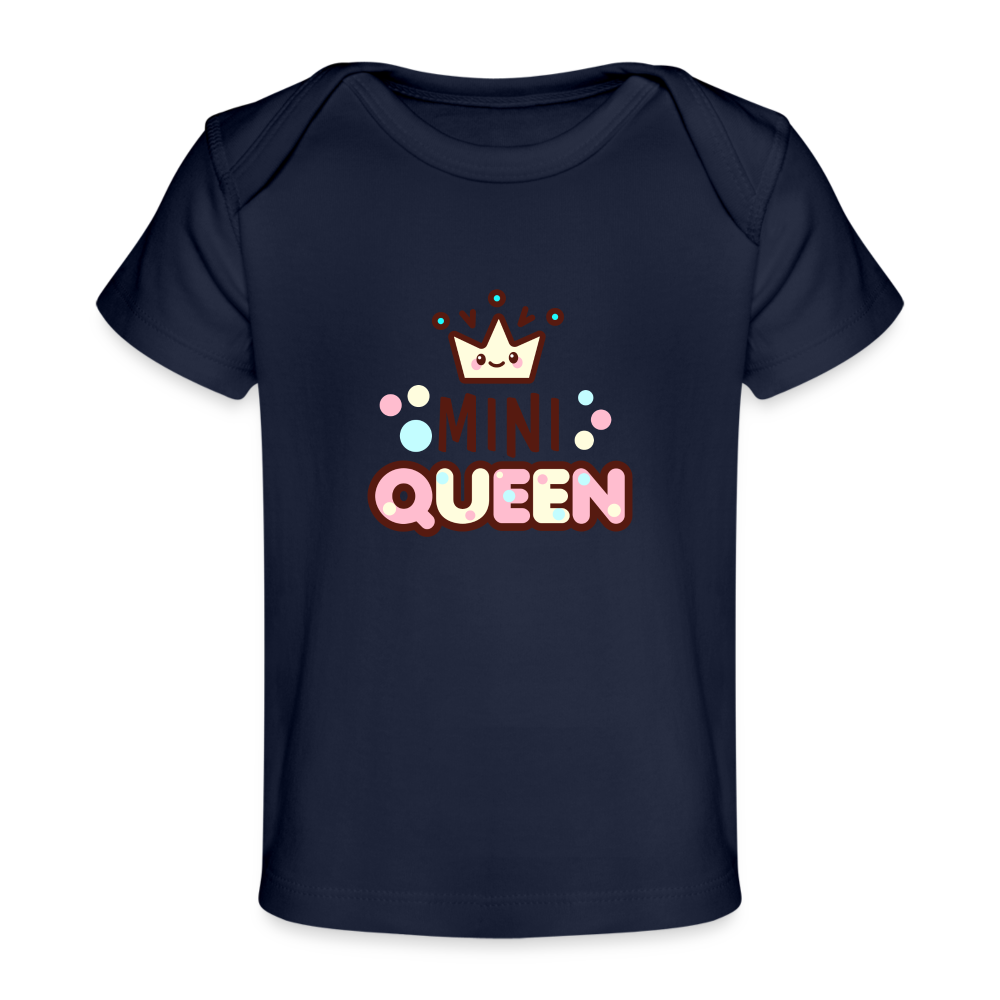 Baby Bio-T-Shirt "Mini Queen" - Dunkelnavy