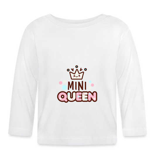 Baby Langarmshirt "Mini Queen" - weiß