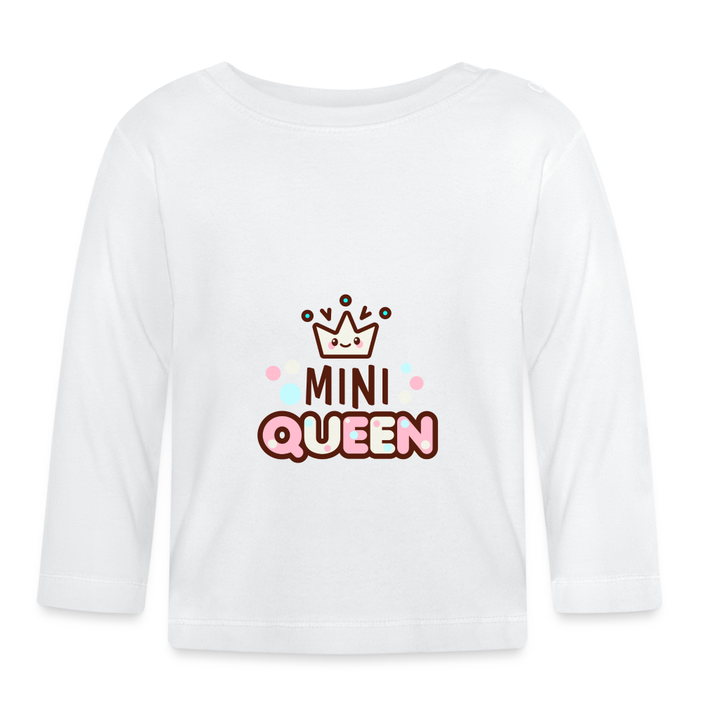 Baby Langarmshirt "Mini Queen" - weiß