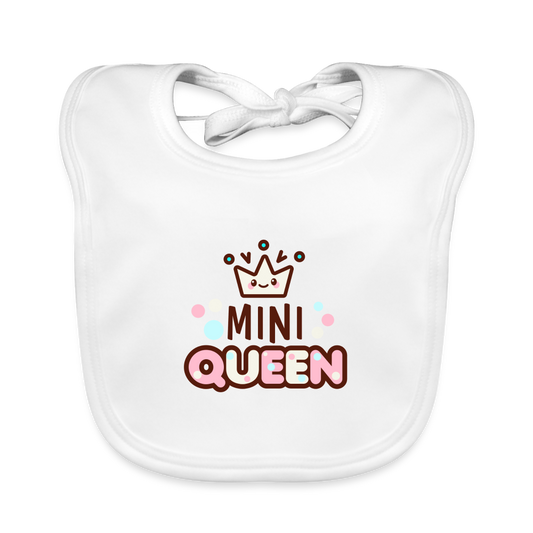 Baby Bio-Lätzchen "Mini Queen" - weiß