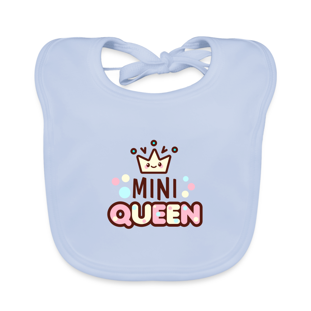 Baby Bio-Lätzchen "Mini Queen" - sky Blue