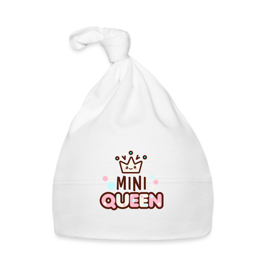 Baby Mütze "Mini Queen" - weiß