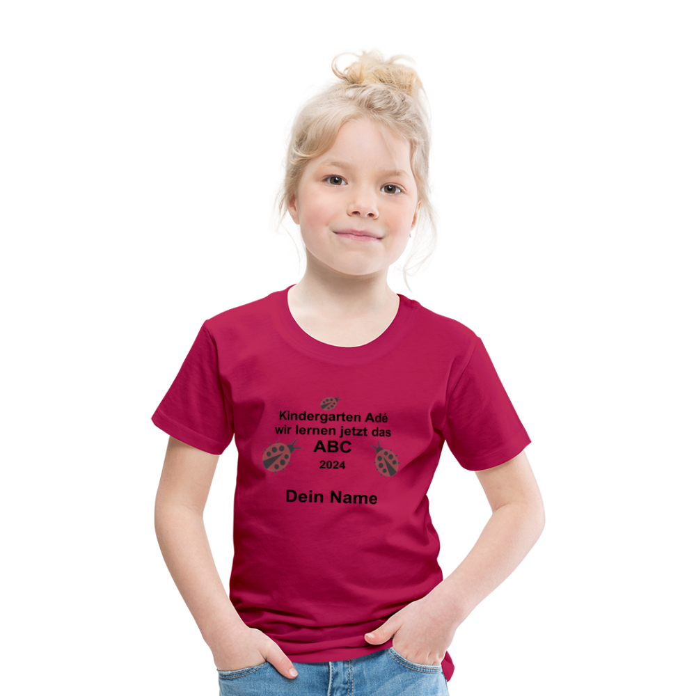 Kinder Premium T-Shirt - dunkles Pink