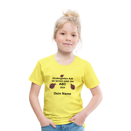 Kinder Premium T-Shirt - Gelb