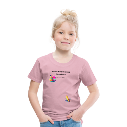Kinder Premium T-Shirt "Gästebuch" - Hellrosa