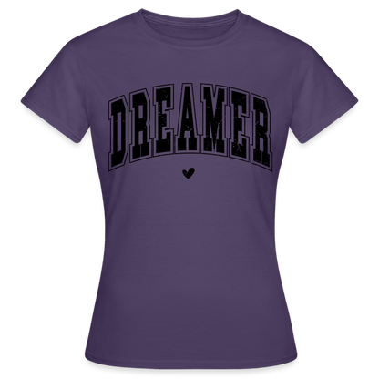 Frauen T-Shirt "DREAMER" - Dunkellila