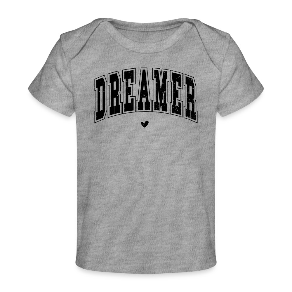 Baby Bio-T-Shirt "Dreamer" - Grau meliert