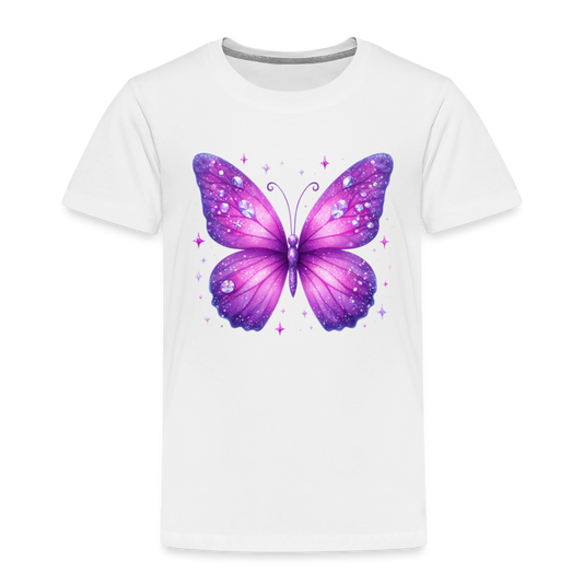 Kinder Premium T-Shirt "Schmetterling2" - weiß