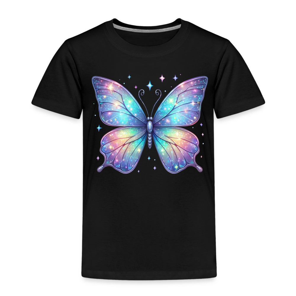 Kinder Premium T-Shirt "Schmetterling3" - Schwarz
