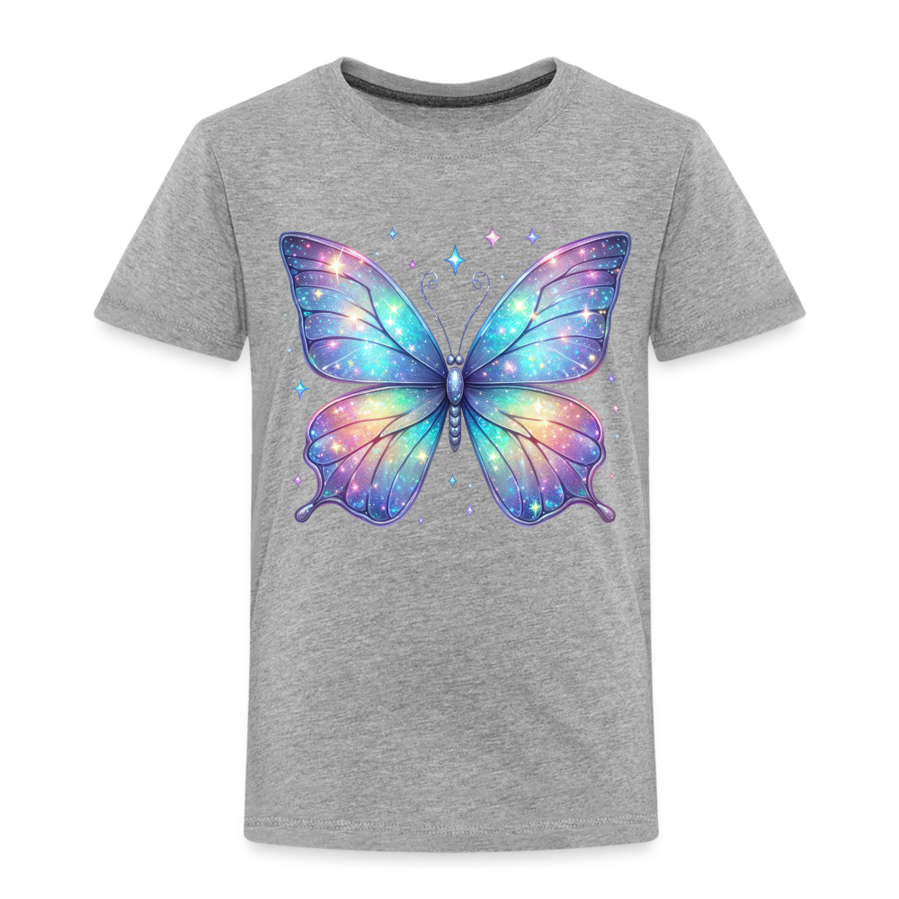 Kinder Premium T-Shirt "Schmetterling3" - Grau meliert