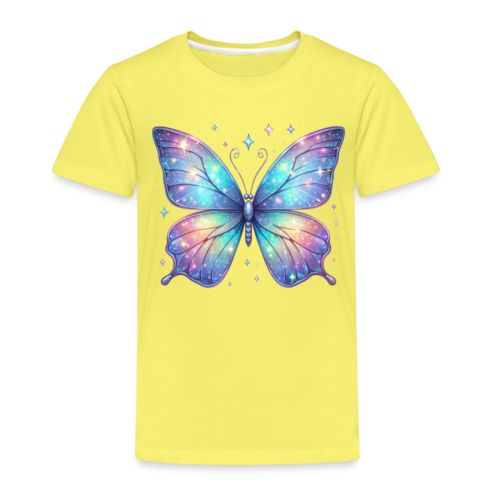 Kinder Premium T-Shirt "Schmetterling3" - Gelb
