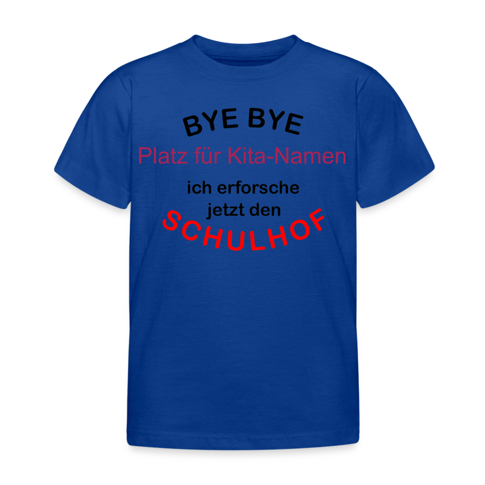 Kinder T-Shirt "BYE BYE" - Royalblau