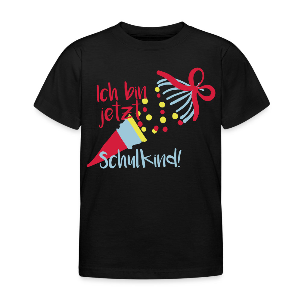 Kinder T-Shirt "ich bin jetzt Schulkind" - Schwarz