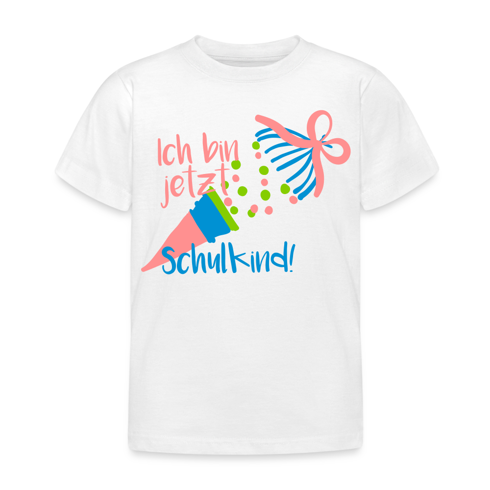 Kinder T-Shirt "ich bin jetzt Schulkind3" - weiß