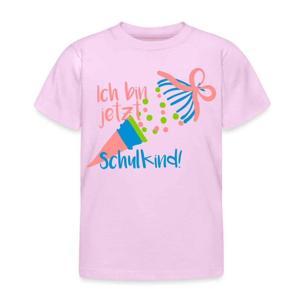 Kinder T-Shirt "ich bin jetzt Schulkind3" - Hellrosa