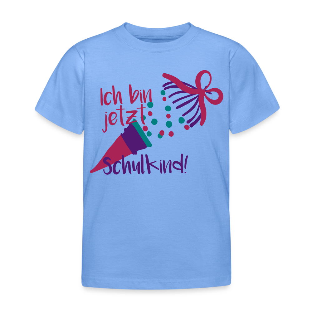 Kinder T-Shirt "ich bin jetzt Schulkind2" - Himmelblau
