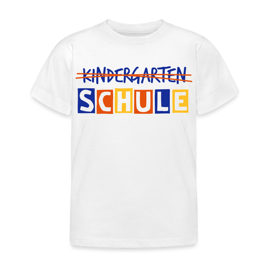 Kinder T-Shirt "Schule" - weiß