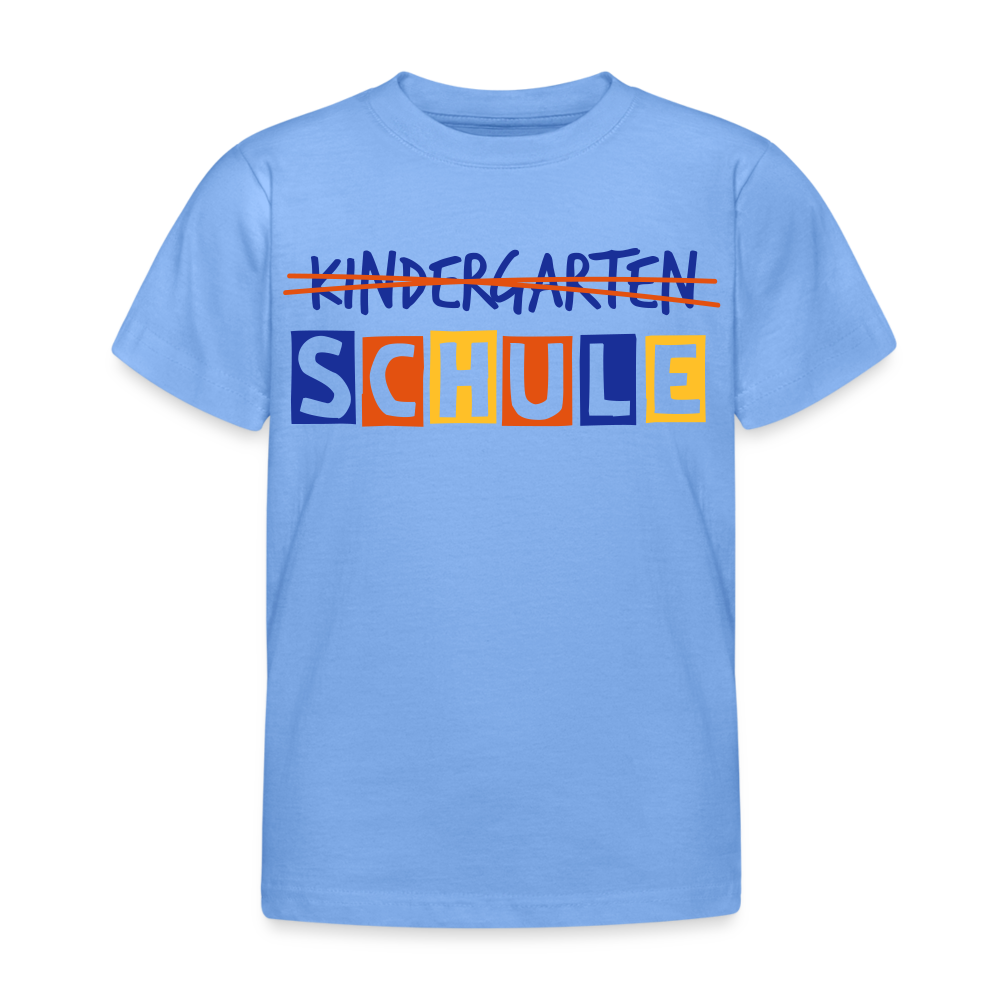 Kinder T-Shirt "Schule" - Himmelblau