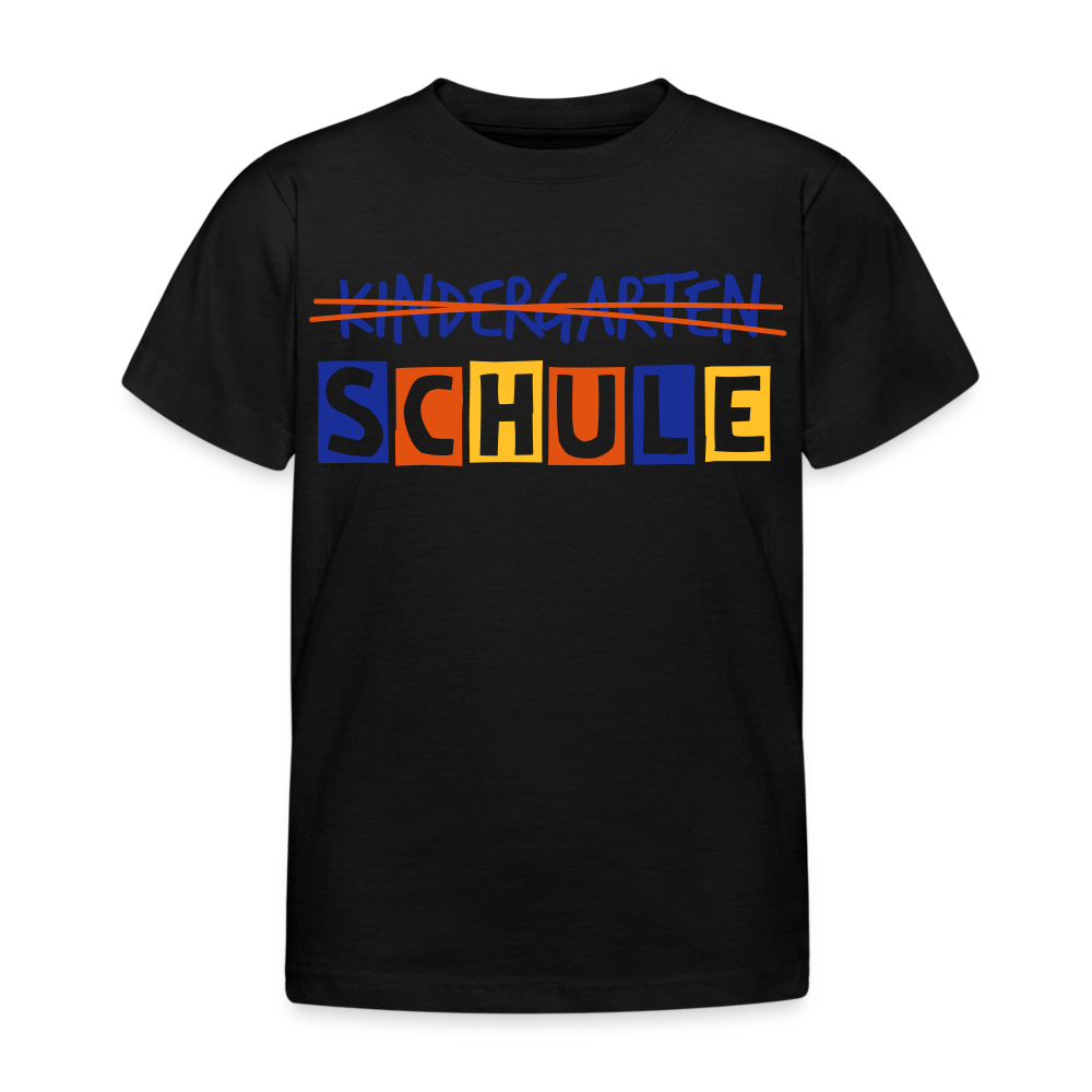 Kinder T-Shirt "Schule" - Schwarz