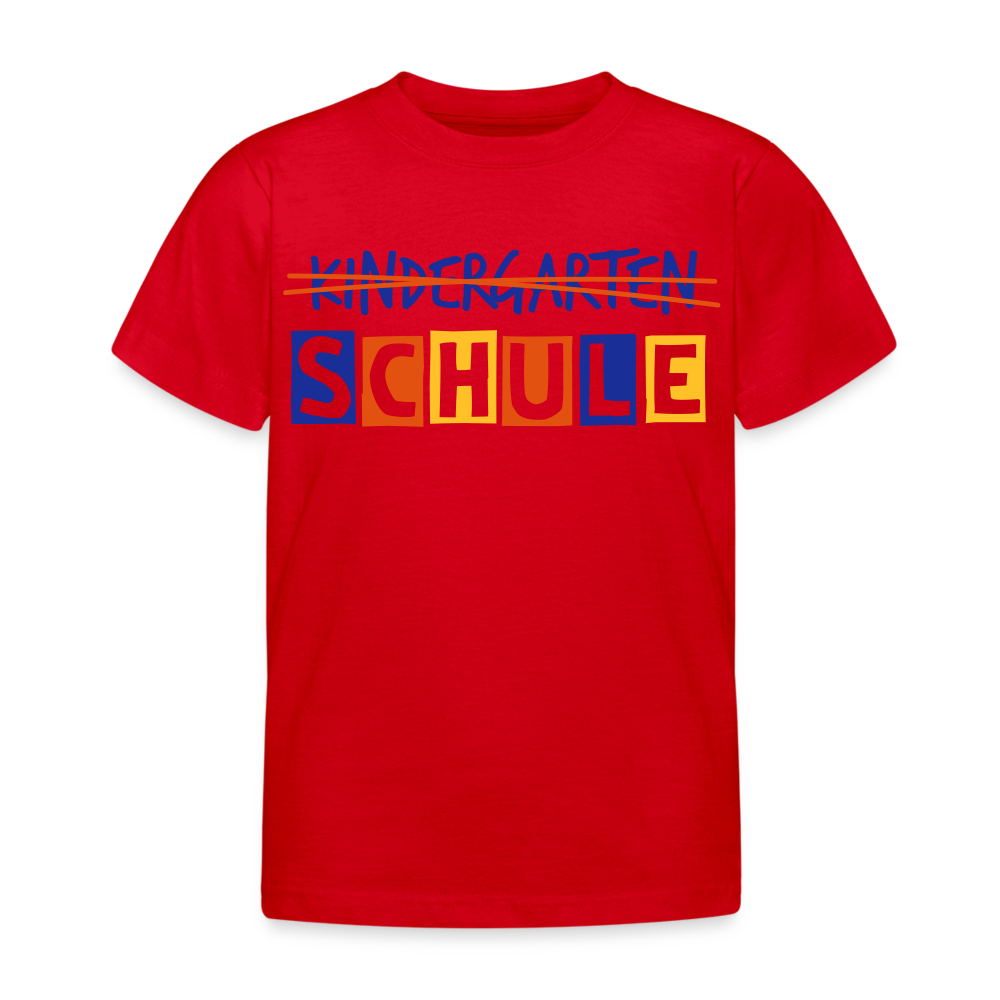 Kinder T-Shirt "Schule" - Rot