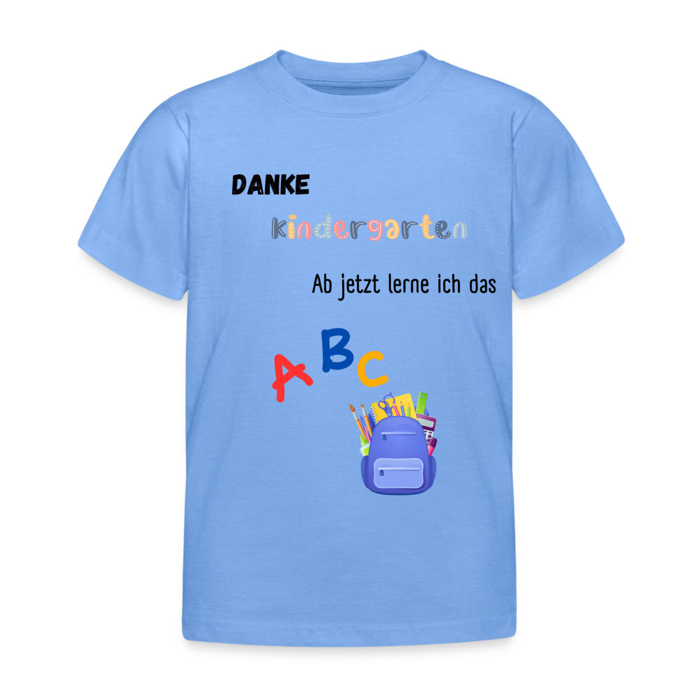Kinder T-Shirt "Danke Kindergarten" - Himmelblau