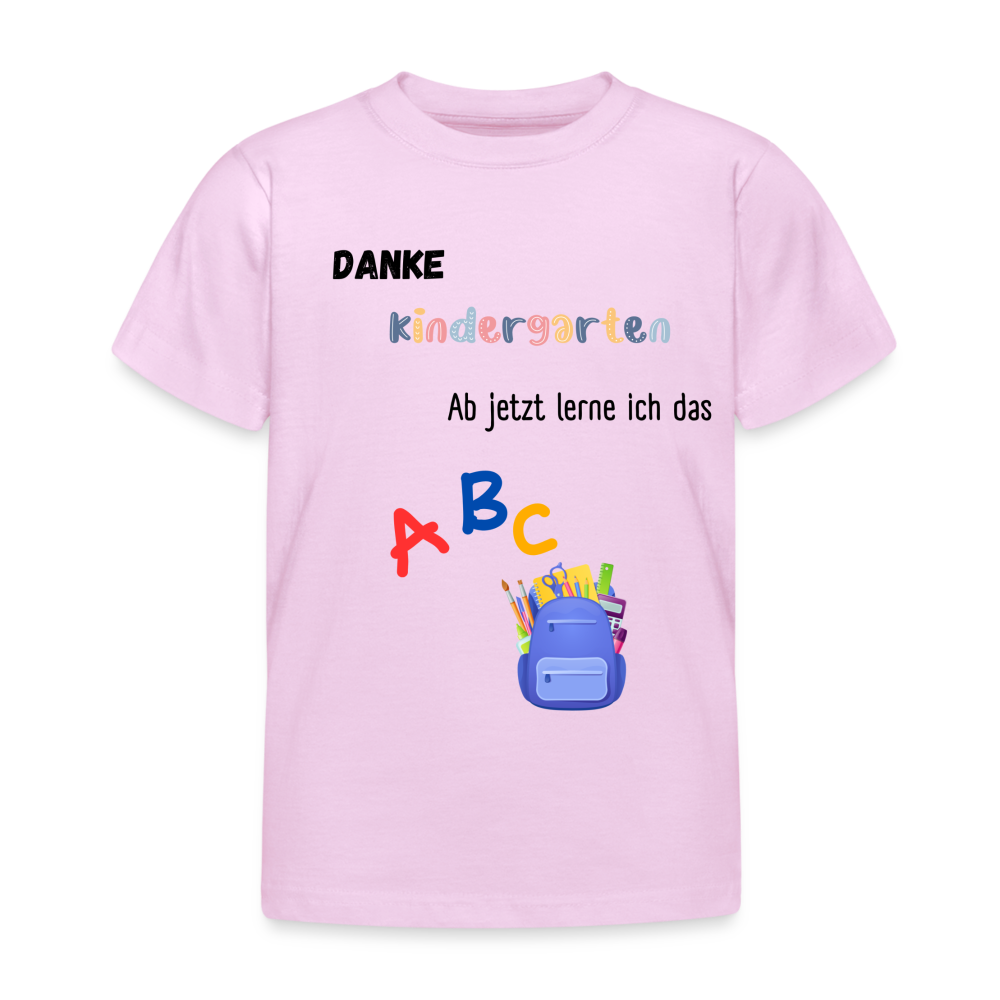 Kinder T-Shirt "Danke Kindergarten" - Hellrosa