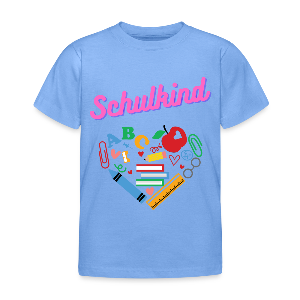Kinder T-Shirt "Schulkind 5" - Himmelblau