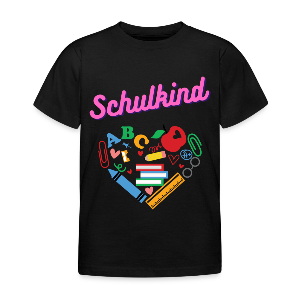 Kinder T-Shirt "Schulkind 5" - Schwarz