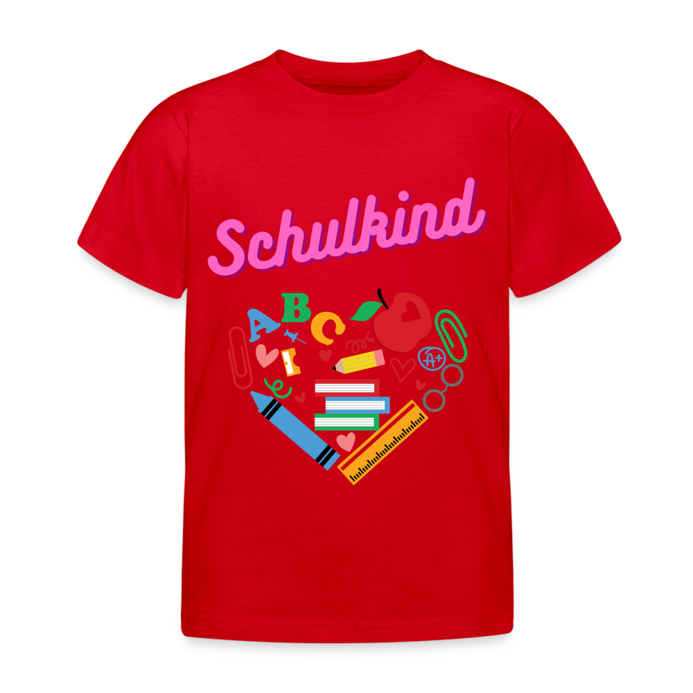 Kinder T-Shirt "Schulkind 5" - Rot