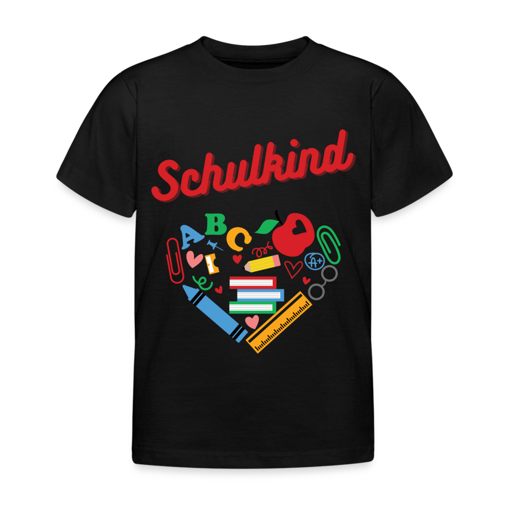 Kinder T-Shirt "Schulkind 6" - Schwarz