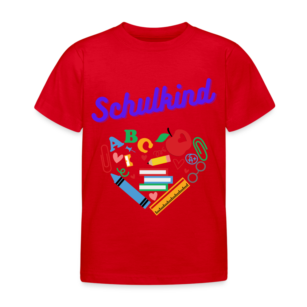 Kinder T-Shirt "Schulkind 7" - Rot